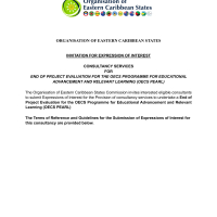 End of Project Evaluation for the OECS Programme for Educational Advancement and Relevant Learning (OECS PEARL)